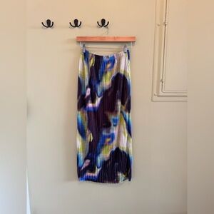 Abstract Pleated Skirt